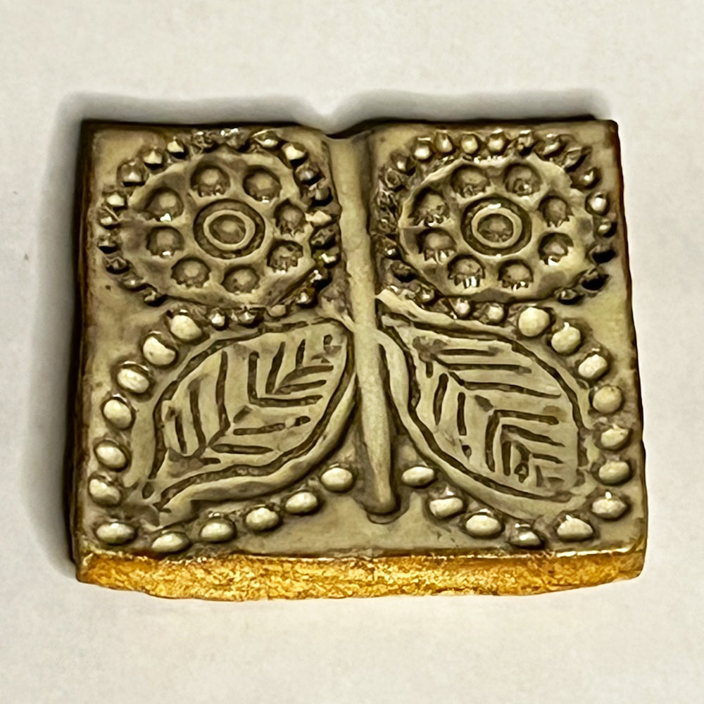 Tan Coaster with Flowers