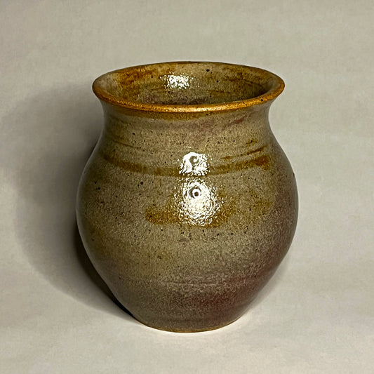 Dark Tan & Red Vase