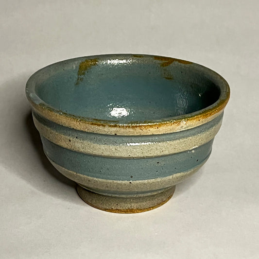 Light Blue Striped Bowl