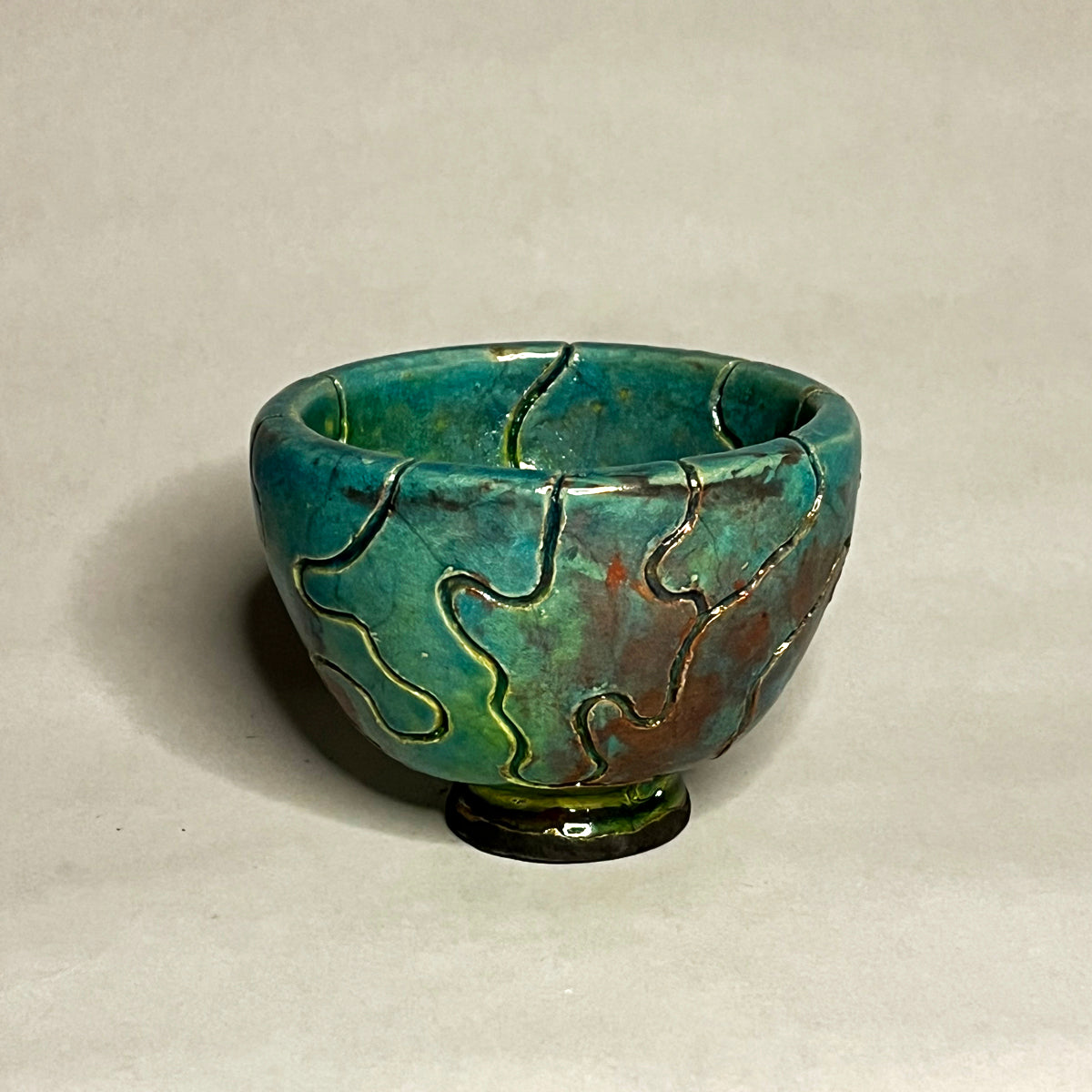 Turquoise & Red Bowl